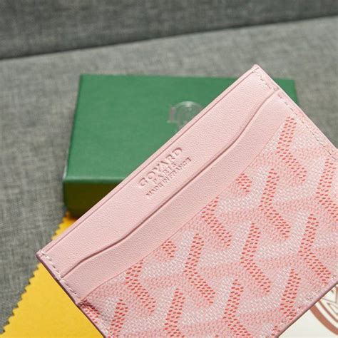 depot Goyard card holder pink